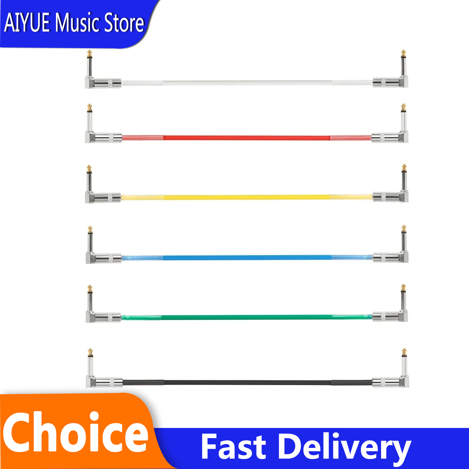 Audio Music Effect - Kable efektowe 6,35 mm z metalowym