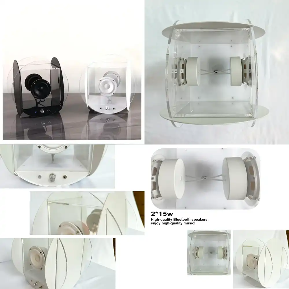 Audio Music Bluetooth - Przezroczysty niebieski głośnik Bluetooth BT 15