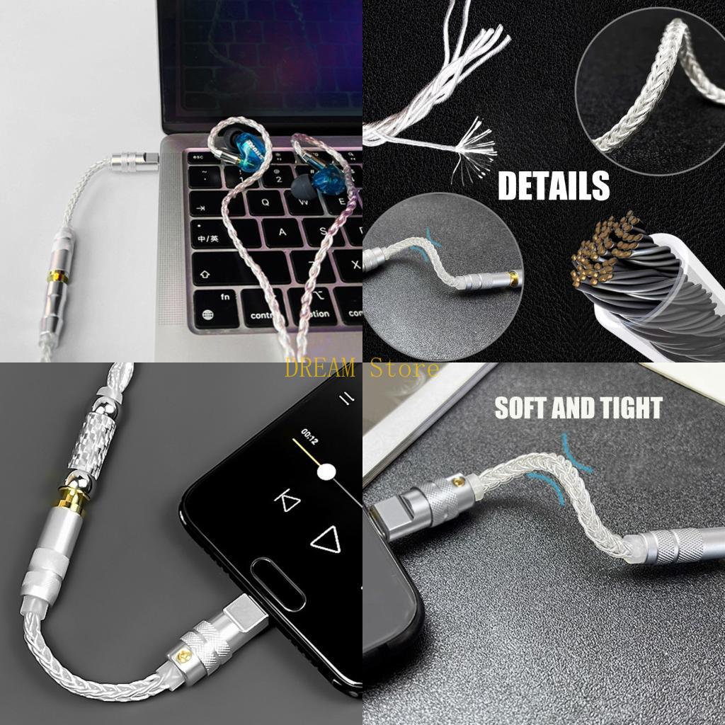 Audio Music Best - Kabel dźwiękowy USB C, przewód materiałowy