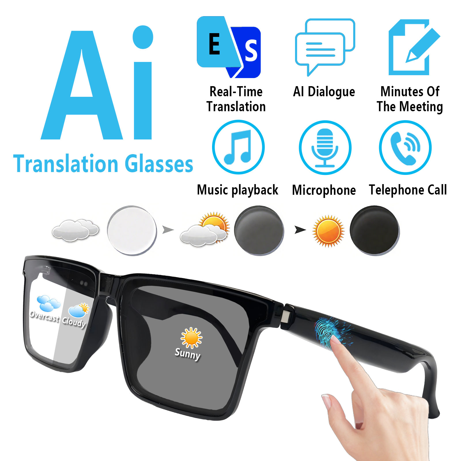Inteligentne okulary audio z f – Audio Music Bluetooth recenzja i cena