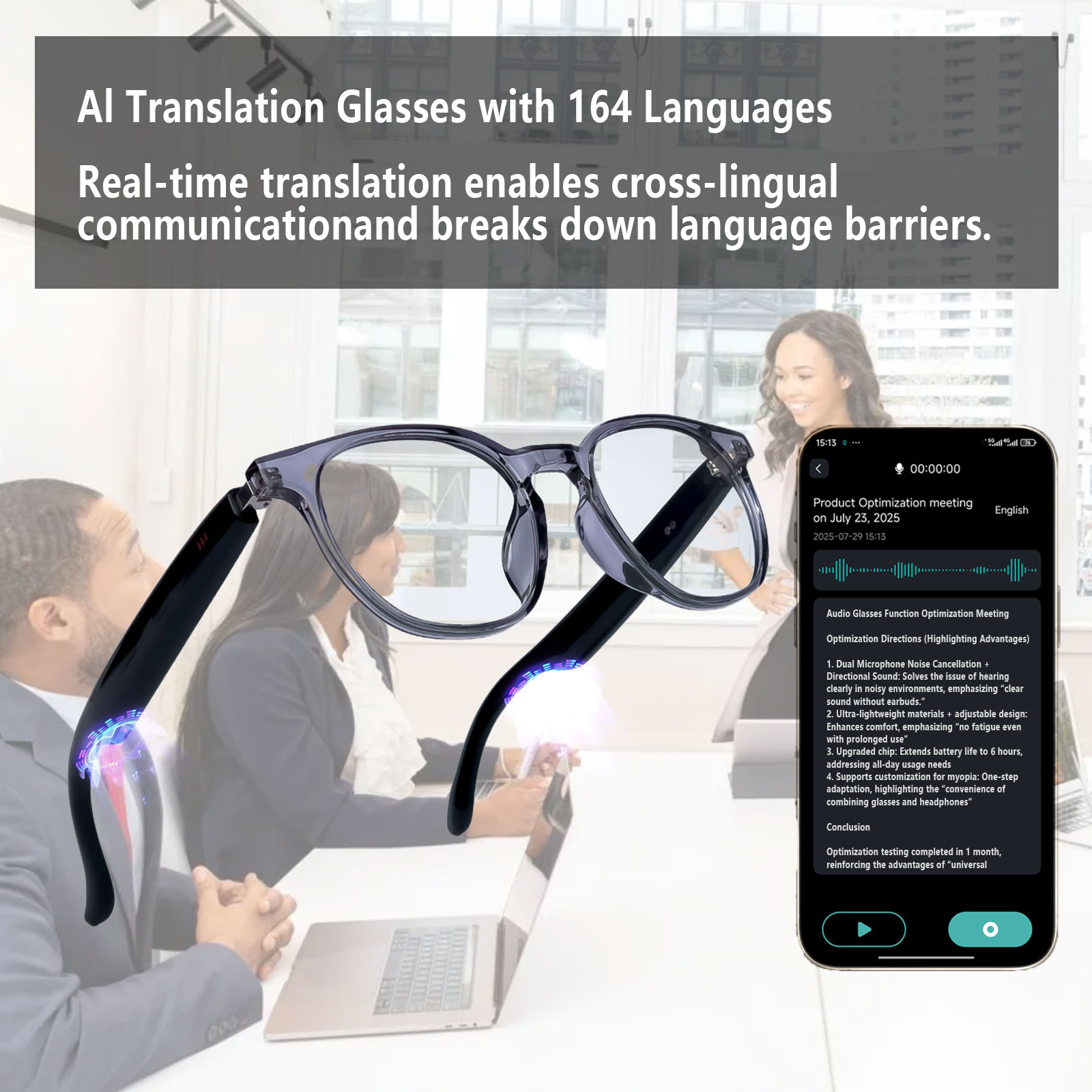 Inteligentne okulary audio, tł – Audio Music App recenzja i cena
