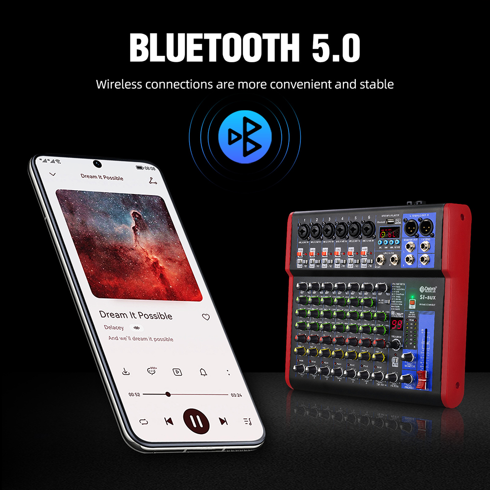4 6 8-kanałowy przenośny mikse – Audio Music Effect recenzja i cena
